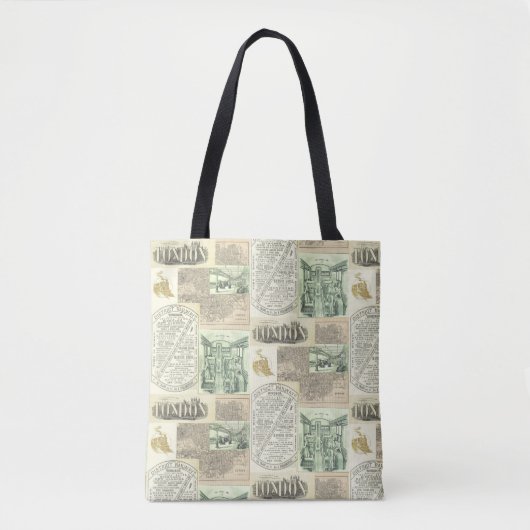  krantenadvertenties Collage Tote Bag (Voorkant)