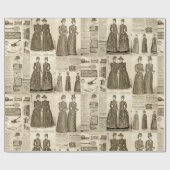  krantenadvertenties Rustic Tiled Cadeaupapier (Vlak)