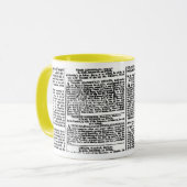 krantenafdrukken mok (Voorkant links)