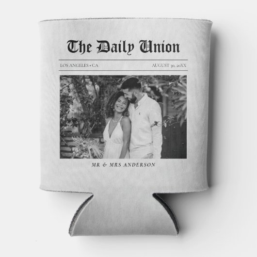 Krantenartikel Bruiloft Blikjeskoeler (Voorkant)