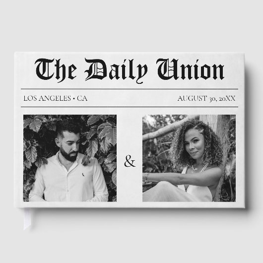 Krantenartikel Bruiloft Gastenboek (Voorkant)