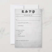 Krantenartikel Bruiloft RSVP Kaartje (Voorkant)