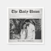 Krantenartikel Huwelijksreceptie Servet (Voorkant)