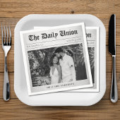 Krantenartikel Huwelijksreceptie Servet