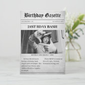 Krantenartikel Verjaardagsfeest Kaart (Staand voorkant)