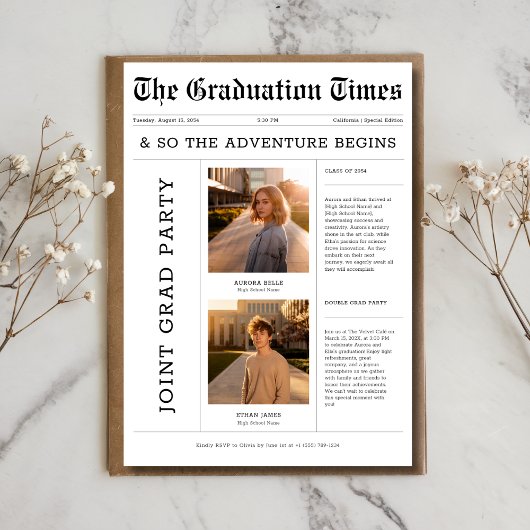 Krantenavontuur begint met gezamenlijke Afstudeerd Kaart