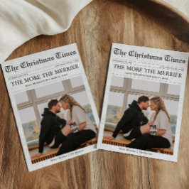 Krantenbaby Meer mensen meer plezier Kerstmis Feestdagenkaart