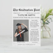 Krantenblad Afstuderen Aankondiging Foto (Staand voorkant)