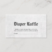 Krantenblad Baby shower Diaper Raffle Informatiekaartje (Voorkant)