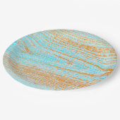 Krantenbord in blauw en Oranje Papieren Bordje (Gekanteld)