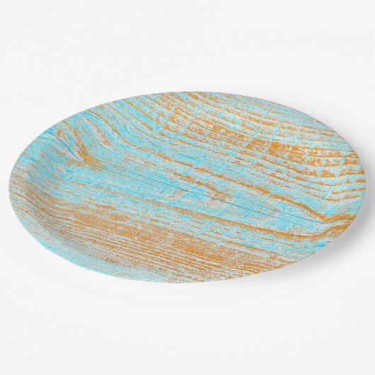 Krantenbord in blauw en Oranje Papieren Bordje (Gekanteld)