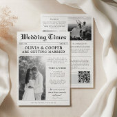 krantenbruiloft kaart