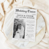 krantenbruiloft kaart