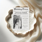 krantenbruiloft kaart