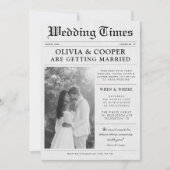 krantenbruiloft kaart (Voorkant)