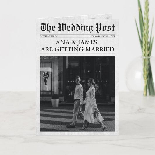 Krantendetails Tijdlijn QR Alles in één bruiloft (Voorkant)