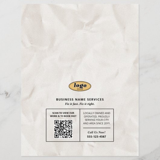 Krantendiensten Flyer, Retro Small Business Ads Flyer (Achterkant)