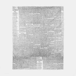 Krantendruk Fleece Deken