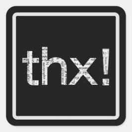 Krantendruk "THX" Typografie Stickers
