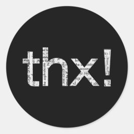 Krantendruk "THX" Typografie Stickers