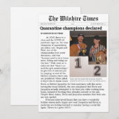 Krantenfeestdag of aankondigingskaart feestdagenkaart (Voorkant / Achterkant)