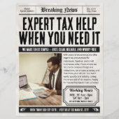 Krantenflyer, dienst voor de voorbereiding van de  flyer (Voorkant)