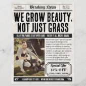 Krantenflyer, Retro Lawn & Garden Service Flyer (Voorkant)