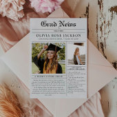 Krantenfoto Afstudeerfeest Kaart