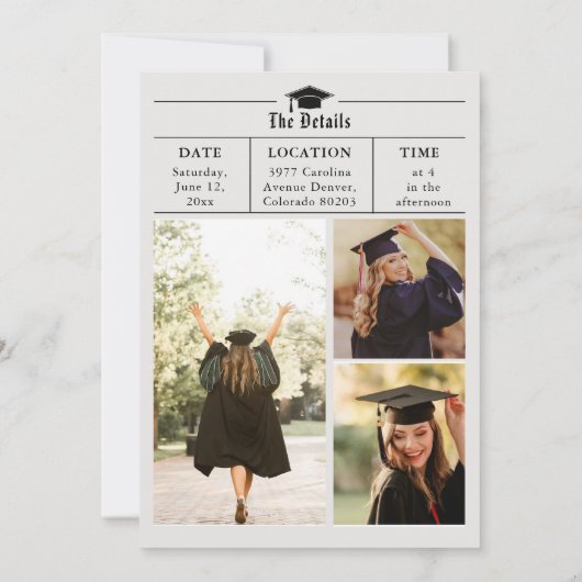 Krantenfoto Afstuderen Kaart (Achterkant)