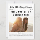 Krantenfoto Bruidsmeisje Aanzoek Informatie Kaart (Voorkant)