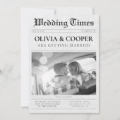 Krantenfoto Elegant alles in één bruiloft Kaart (Voorkant)