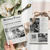 Krantenfoto Elegant alles in één bruiloft Kaart