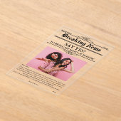 Krantenfoto Maid of Honor of Bridesmaid Acryl Uitnodigingen (Laagn)