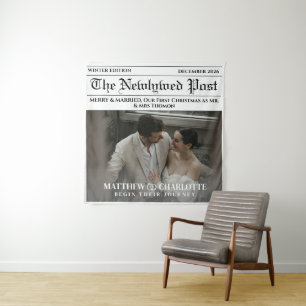 Krantenfoto Merry and Married Wandkleed