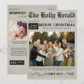 Krantenfoto Modern Kerstkaart met platte ontwerp (Voorkant / Achterkant)