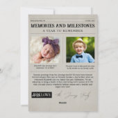 Krantenfoto Modern Kerstkaart met platte ontwerp (Achterkant)