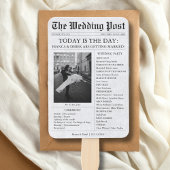 Krantenfoto Trouwprogramma Tijdlijn Hand Fan Handwaaier