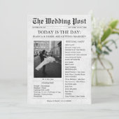 Krantenfoto Trouwprogramma Tijdlijn Kaart (Staand voorkant)