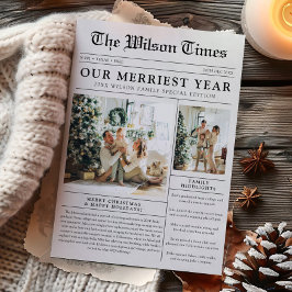 Krantenfoto Unieke Kerst Feestdagenkaart