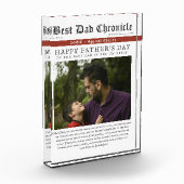 Krantenfoto Vaderdag Dad Verjaardagscadeau Fotoblokken (Links)