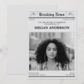 Krantenfoto verjaardag kaart (Voorkant / Achterkant)