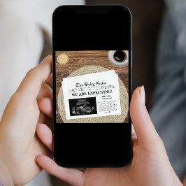 Krantenfoto We verwachten zwangerschap Aankondiging