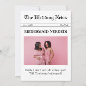 Krantenfoto Wees mijn bruidsmeisje voorstel Kaart (Voorkant)