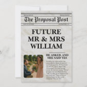 Krantenfoto Zwart en Wit Plezier Foto Bewaar de Da Kaart (Voorkant)