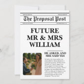 Krantenfoto Zwart en Wit Plezier Foto Bewaar de Da Kaart (Voorkant)