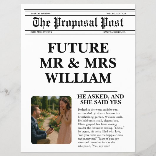 Krantenfoto Zwart Wit Pret Opslag de Datum Flyer (Voorkant)