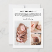 Krantenfotocollage geboorte aankondiging (Achterkant)