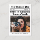 Krantenfotograaf, professioneel Visitekaartje Contactkaartje (Voorkant)