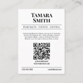 Krantenfotograaf, professioneel Visitekaartje Contactkaartje (Achterkant)