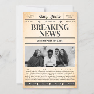 Kranteninladingen voorpagina nieuws magnetische uitnodiging